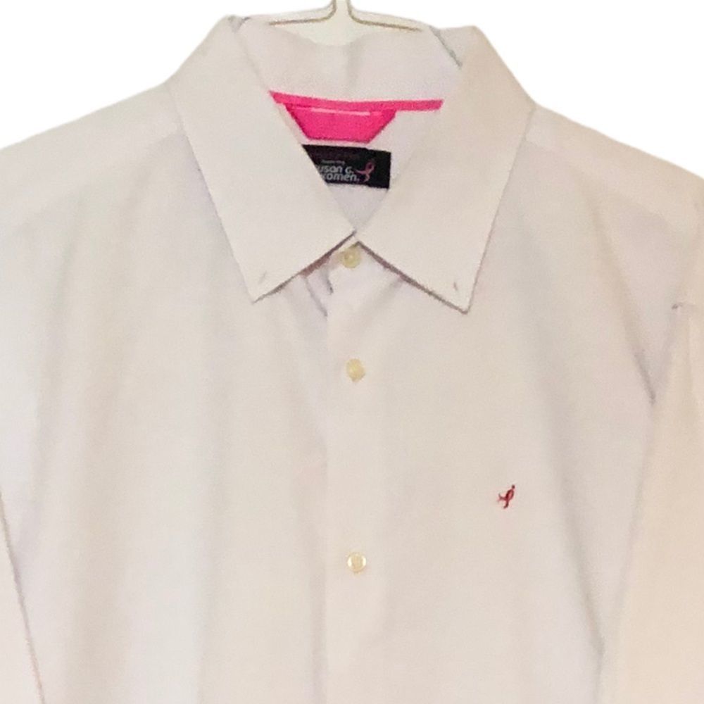 Susan G Komen White Dress Shirt Men’s XL 17 34/35